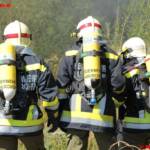 Einsatzübung in der Ohlsdorfer Reifendeponie