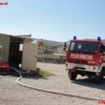 Einsatzübung in der Ohlsdorfer Reifendeponie