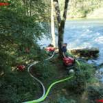 Einsatzübung in der Ohlsdorfer Reifendeponie