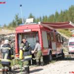 Einsatzübung in der Ohlsdorfer Reifendeponie