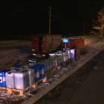 Sperre der B320: Transporter mit Gefahrgut abgestürzt