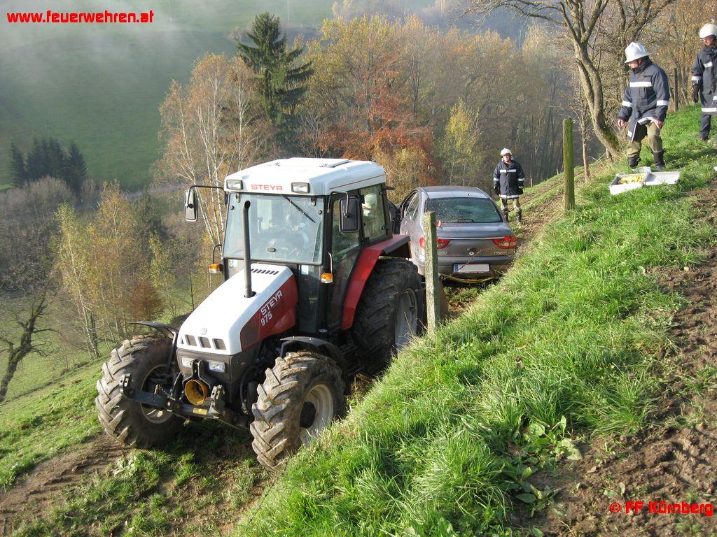 PKW über Böschung – Lenker tödlich verletzt