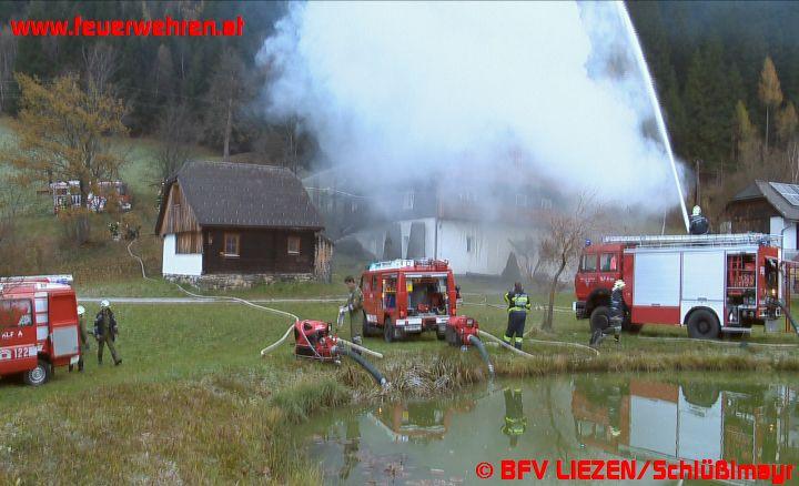 Wohngebäudebrand in Großsölk