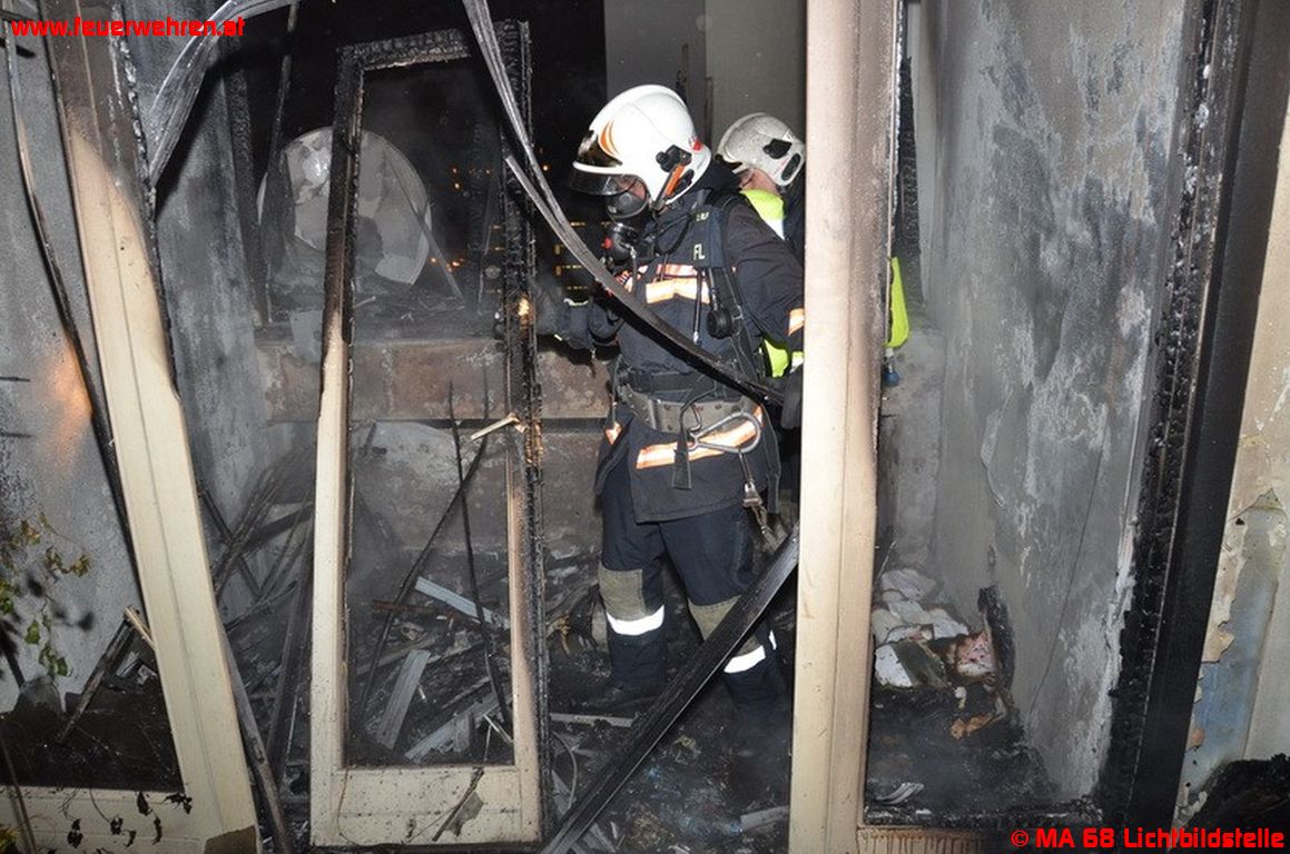 Balkonbrand im 10. Stock in der Donaustadt