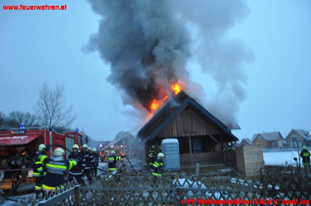 Holzblockhaus in Wettmannstätten abgebrannt