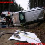 Menschenrettung nach Fahrzeugüberschlag