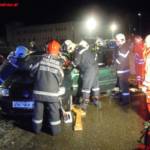 Verkehrsunfall mit eingeklemmter Person