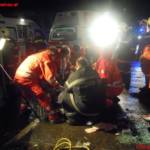 Verkehrsunfall mit eingeklemmter Person