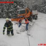 Schneepflugbergung nach Ausweichmanöver