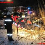 eingeklemmte Person nach Verkehrsunfall