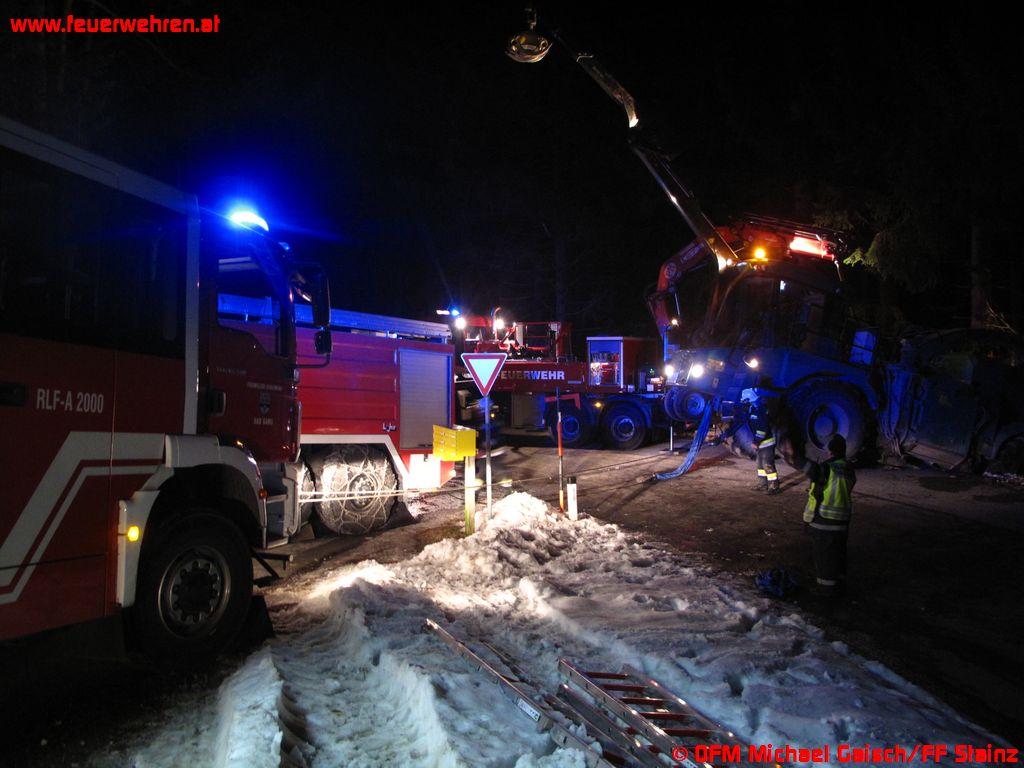 Bergung einer Hackgutmaschine