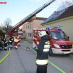Dachstuhlbrand in Gänserndorf-Stadt