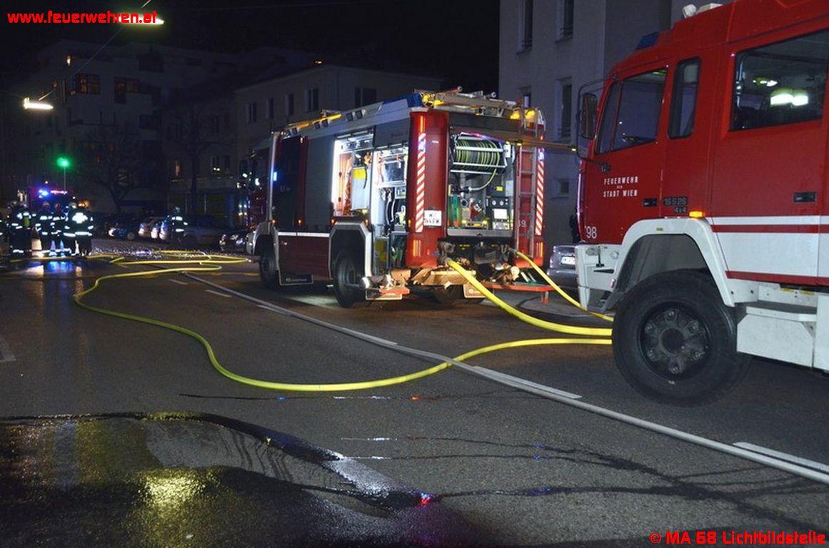 Vier Großeinsätze der Berufsfeuerwehr Wien zur gleichen Zeit