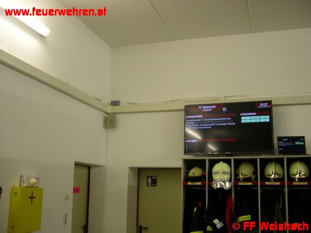 FF Weistrach: 55 Zoll Infoscreen für die Alarmierung