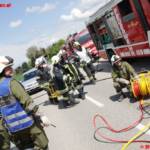 Großeinsatzübung mit Schulbus