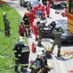 Großeinsatzübung mit Schulbus