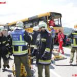 Großeinsatzübung mit Schulbus