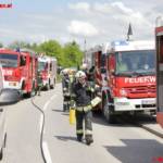 Großeinsatzübung mit Schulbus