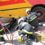 Großeinsatzübung mit Schulbus