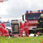 Großeinsatzübung mit Schulbus