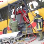 Großeinsatzübung mit Schulbus