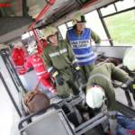 Großeinsatzübung mit Schulbus