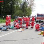 Großeinsatzübung mit Schulbus