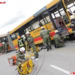 Großeinsatzübung mit Schulbus