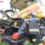 Großeinsatzübung mit Schulbus