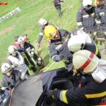 Großeinsatzübung mit Schulbus