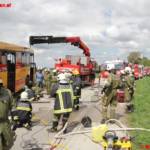 Großeinsatzübung mit Schulbus