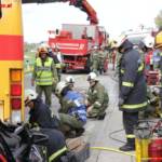 Großeinsatzübung mit Schulbus