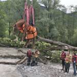 BFV Liezen: Pferd mit Kran aus Enns gerettet