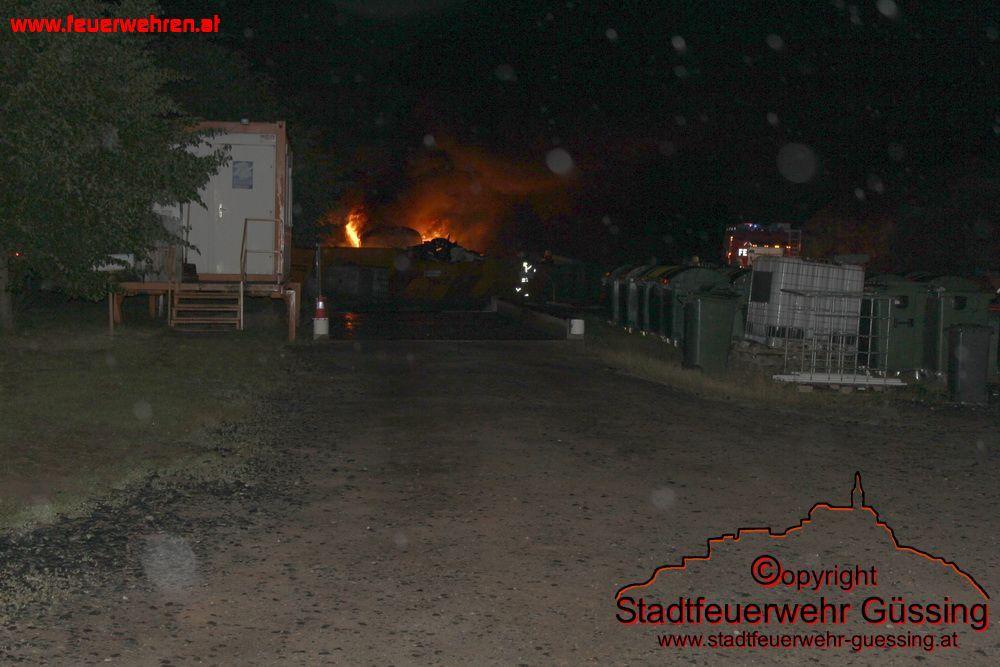 Stadtfeuerwehr Güssing: Containerbrand