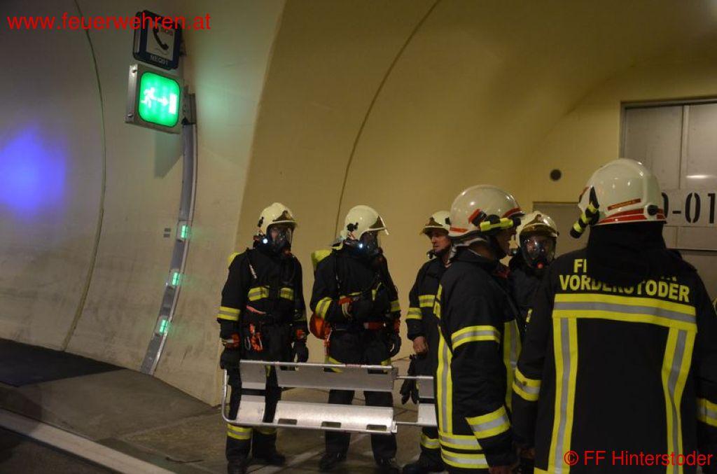 FF Hinterstoder: Großangelegte Einsatzübung im Bosrucktunnel