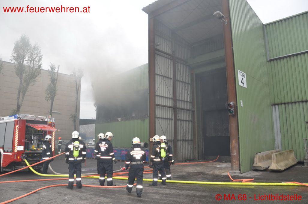 BF Wien: Brand in Müllverwertungsanlage
