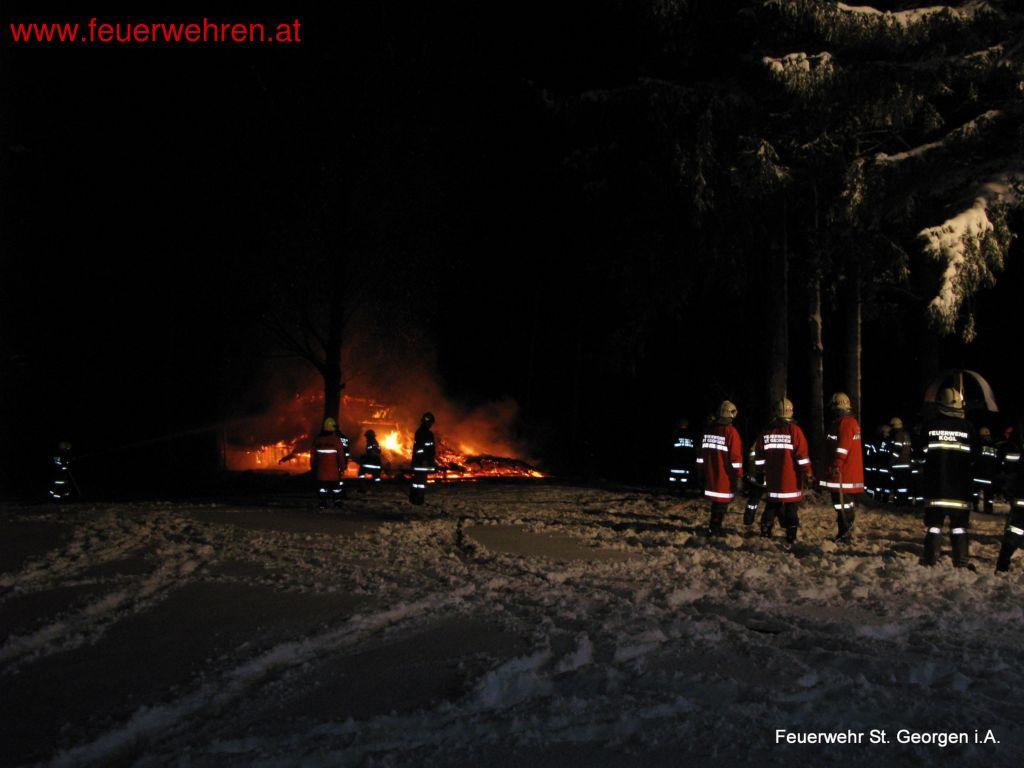 FF St. Georgen i.A.: Wohnhausbrand am Kronberg