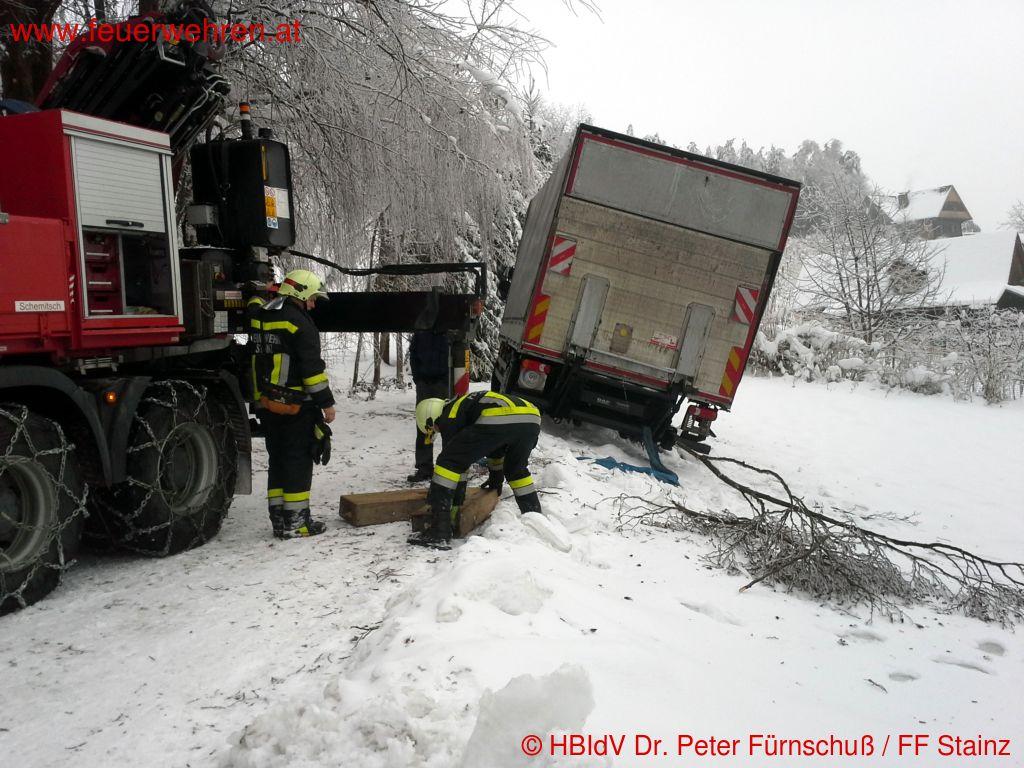BFVDL: Navianweisung brachte LKW in Schwierigkeiten