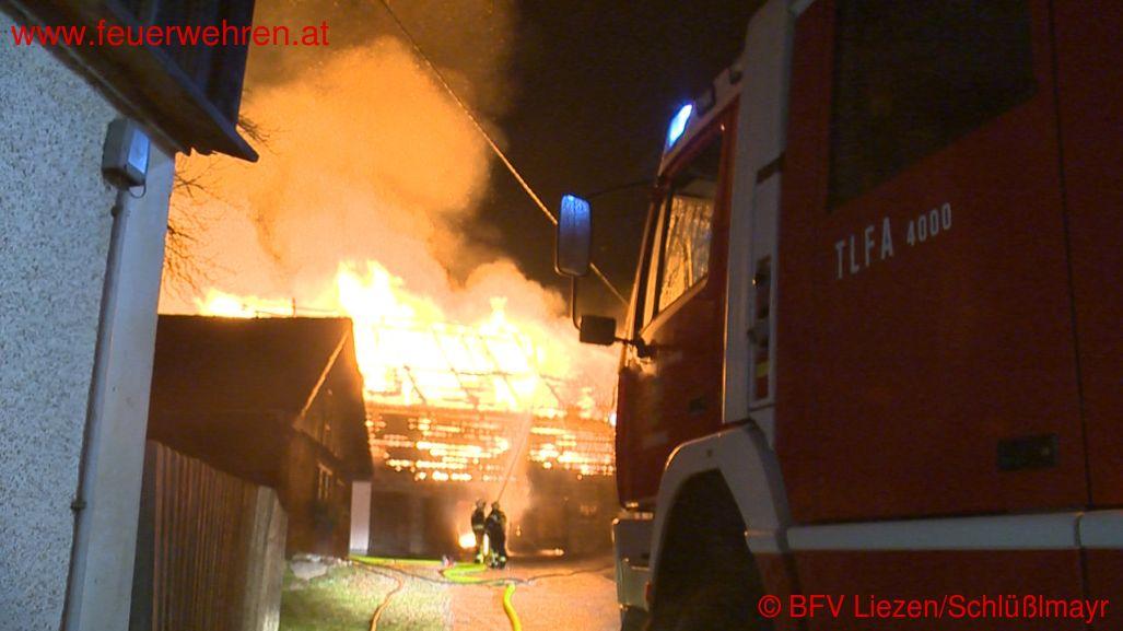 BFV Liezen: Großbrand in Gröbming