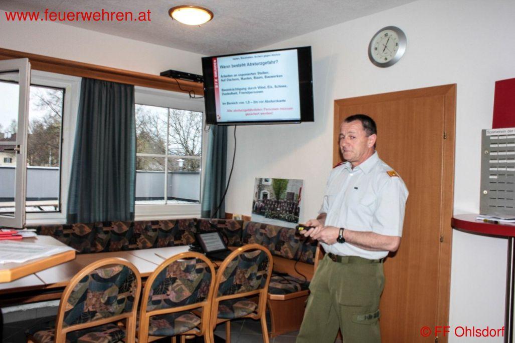 FF Ohlsdorf: Schulung – Richtiges Sichern