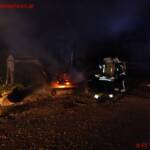 FF Weistrach: Baggerbrand bei Reitstall