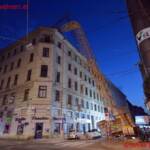 BF Wien: Umgestürzter Turmdrehkran in Wien Josefstadt