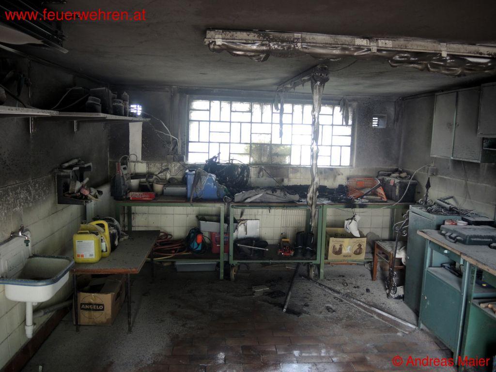 BFVDL: Garagenbrand in Sierling