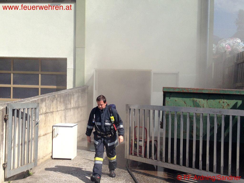 FF Ardning: Brand im Altstoffsammelzentrum Ardning