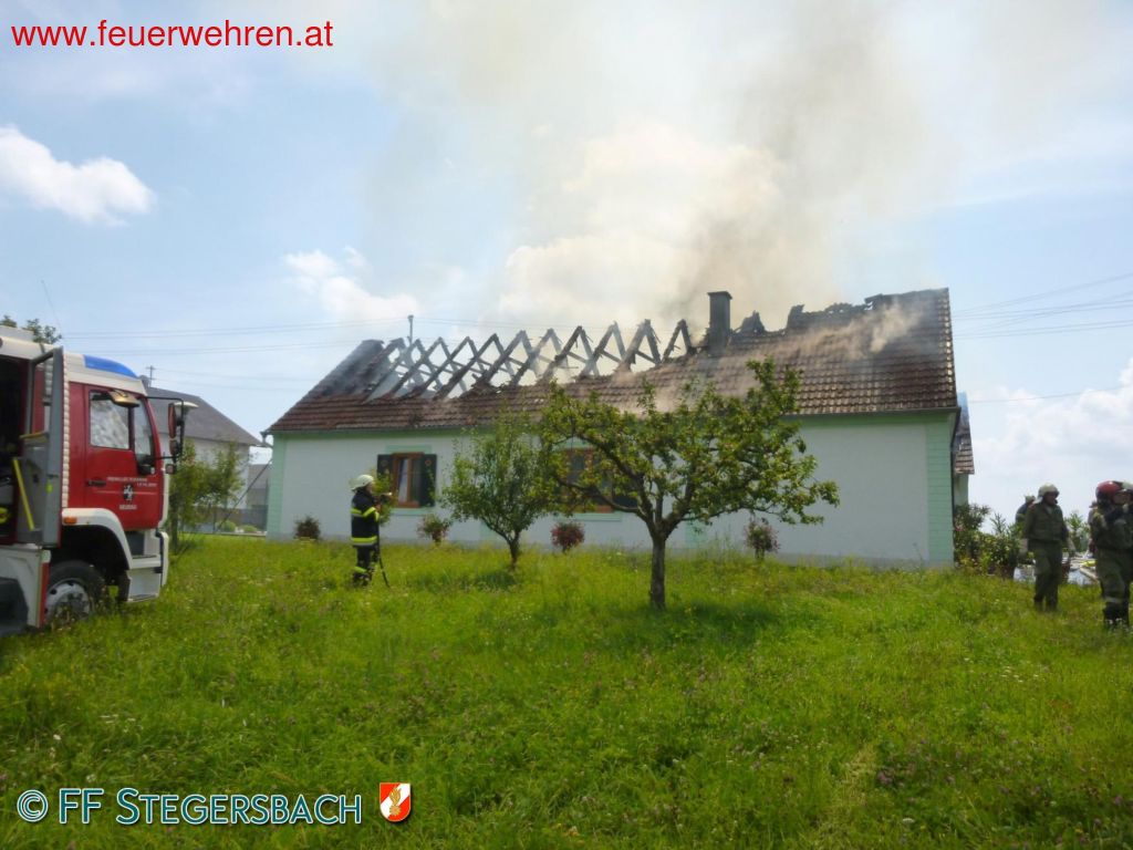FF Stegersbach: Gebäudebrand in Hackerberg