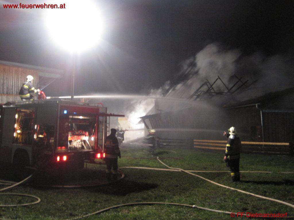 BFV Liezen: Wieder Brand eines Wirtschaftsgebäudes im Bezirk Liezen