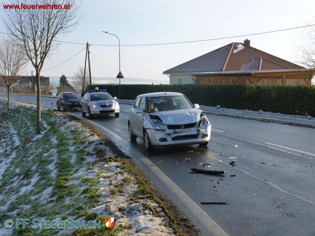 FF Stegersbach: Verkehrsunfall Grazer Straße