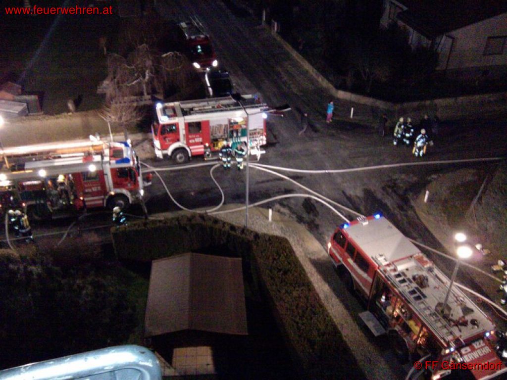 FF Gänserndorf: Wohnhausbrand