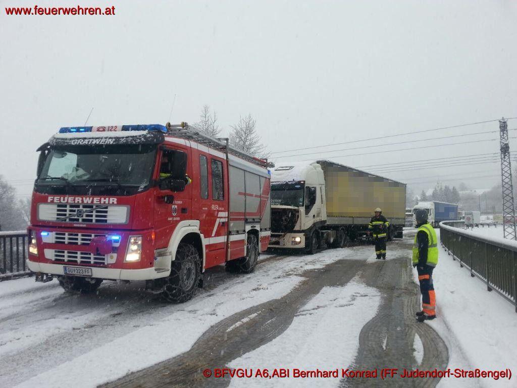 BFVGU A6: Schneefall machte Feuerwehreinsätze erforderlich