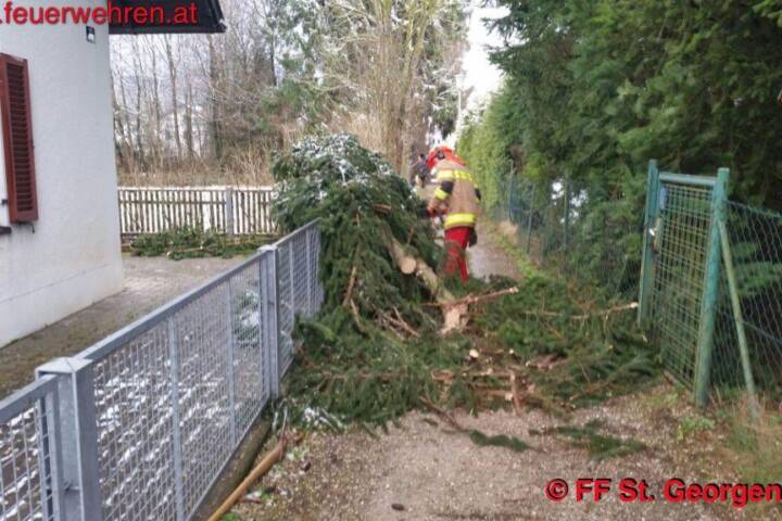 FF St. Georgen i.A.: Sturmtief Niklas bringt zahlreiche Einsätze